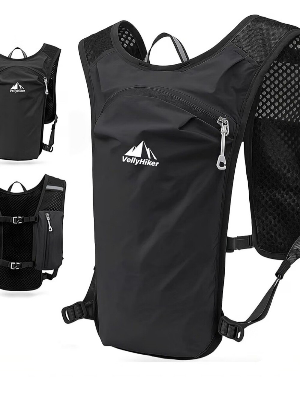 Black Lightweight Hydration Vest Pack for Men